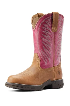 ariat Anthem Round Toe II Western Boots DistressedNatural