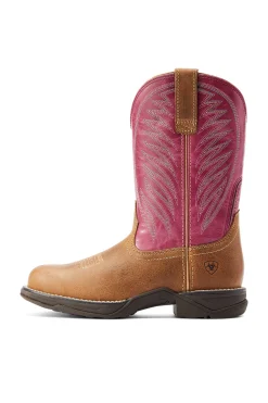 ariat Anthem Round Toe II Western Boots DistressedNatural