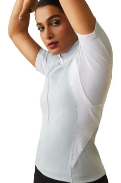 Sale ariat Ascent konkurranseskjorte med 1/4 glidelås for kvinner SmokedPearlGrey