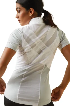 Sale ariat Ascent konkurranseskjorte med 1/4 glidelås for kvinner SmokedPearlGrey