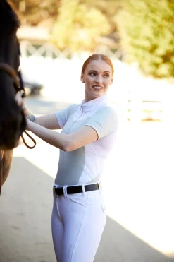 Sale ariat Ascent konkurranseskjorte med 1/4 glidelås for kvinner SmokedPearlGrey