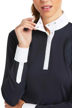 Outlet ariat Auburn langermet stevneskjorte, dame DB/AB