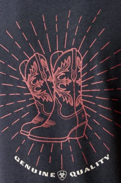 Best ariat Dame T-skjorte med korte ermer Genuine AdmiraltyBlueHeather