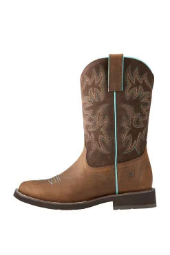 ariat Delilah Round Toe dame westernstøvler Brown/DarkBrown