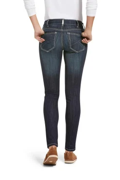ariat Real Mid Rise Skinny Ella, dame DenimBlue