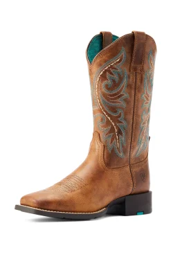 Best ariat Round Up Back Zip dame westernstøvler med glidelås DesertSand