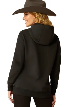 Hot ariat Steer Stitch Hoodie Black