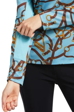 Online ariat Sunstopper 2.0 skjorte med 1/4 glidelås, dame MetallicBlack