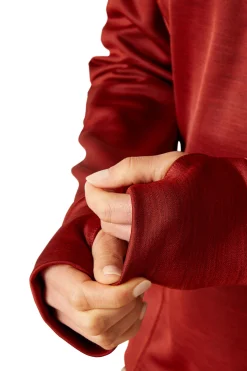 Clearance ariat Tek Team sweatshirt med 1/2 glidelås, dame FiredBrick