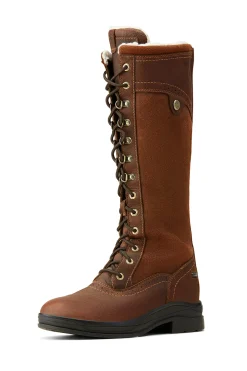Outlet ariat Wythburn Tall vanntette støvler for kvinner DarkBrown