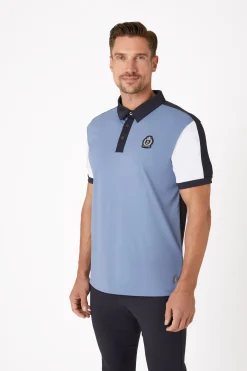 bvertigo B Vertigo Alex funksjonell poloskjorte, herre InfinityBlue/White