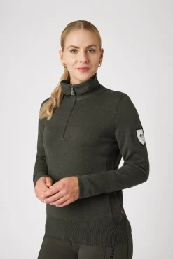Outlet bvertigo B Vertigo Athena pullover i merinomix til dame MajorBrown
