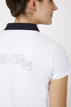 Hot bvertigo B Vertigo Claudine kortermet poloskjorte, dame White/DarkNavy