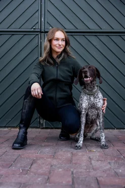 Discount bvertigo B Vertigo Cleo elastisk ridejakke i fleece til dame ClimbingIvyGreen