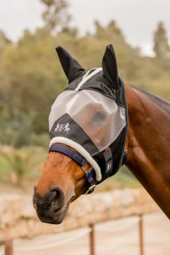 Outlet bvertigo B Vertigo Delux fluemaske med fuskepels DarkNavy