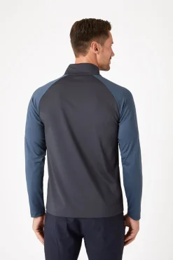 Hot bvertigo B Vertigo Edmund treningsskjorte med glidelås til herre DarkNavy/OmbreBlue