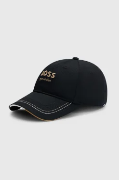 Clearance boss caps med broderi Black