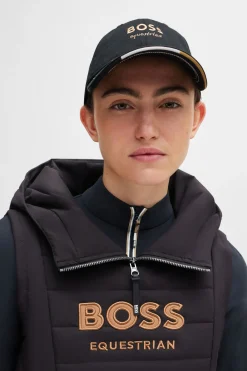 Clearance boss caps med broderi Black