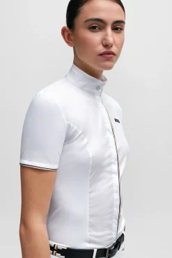 Hot boss Elisa Show Bluse White