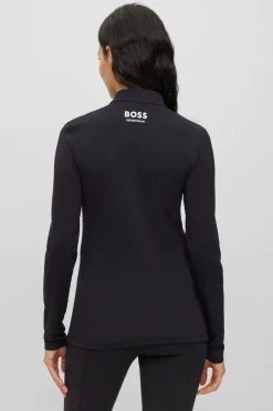 Discount boss Lia Signature Stripe treningsskjorte for kvinner Black