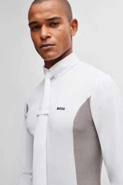 Best boss Norman show-skjorte med sidepanel White