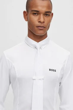 Hot boss Norman Stevneskjorte for menn White