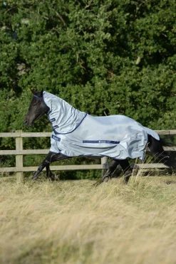 Hot bucas Buzz-Off Full Neck fluedekken med fast halsdel Silver/Blue