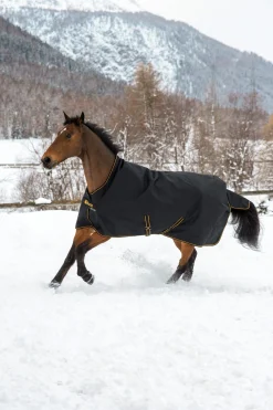 Best bucas Irish utedekken med høy hals, 300g Black/Gold