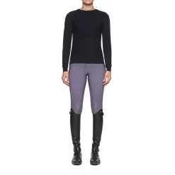 Outlet cavalleriatoscana Cavalleria Toscana boat neck genser, ullstrikket, bikubemønstret, dame DB/AB