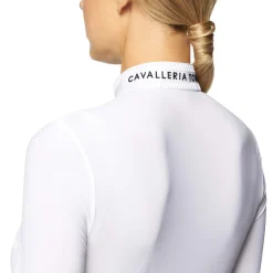 Hot cavalleriatoscana Cavalleria Toscana Embroidery stevneskjorte med lange ermer for kvinner WH/AB