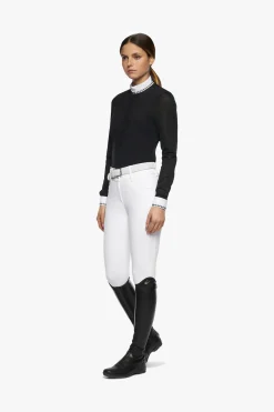 Sale cavalleriatoscana Cavalleria Toscana stevneskjorte med lange ermer og folder for kvinner Black