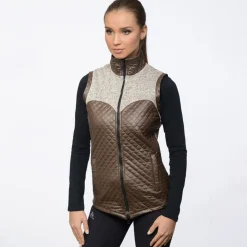 Discount cavalliera MAJESTY ridevest med vanntette paneler Trufflebrown/MelangeGrey
