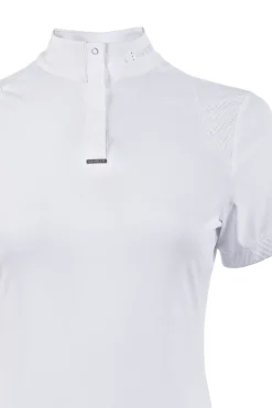 Hot cavallo Caval Comp halvglidelås skjorte White