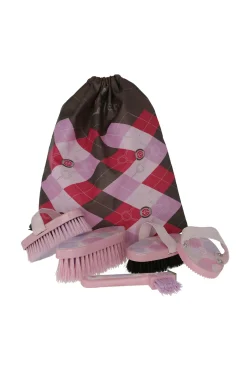 covalliero pussebag, fylt for barn Pink/Grey