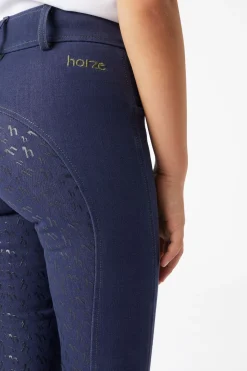 Sale horze Denim ridebukser til barn DarkDenimBlue