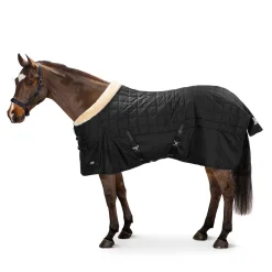 Discount eskadron Zeta stalldekken med fuskepels Black