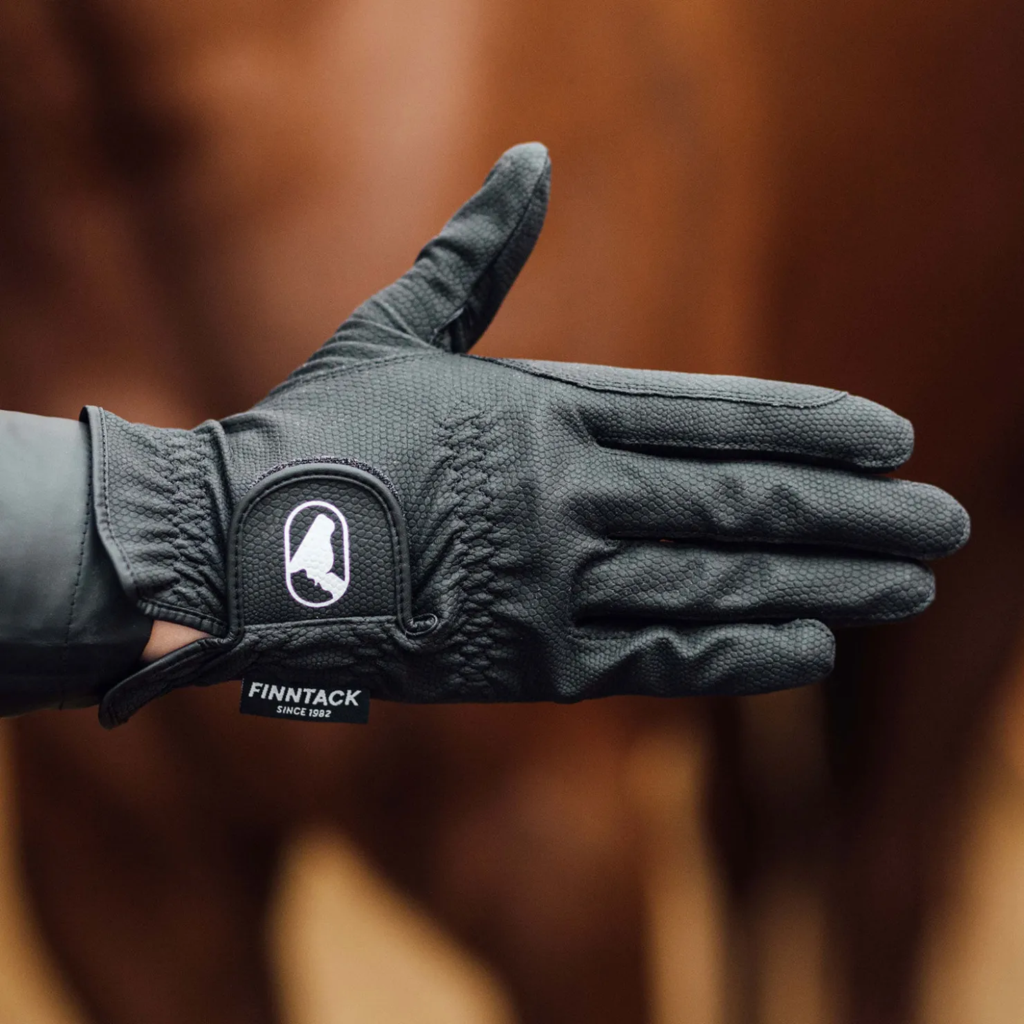 Hot finntack Pro Orlando hansker i syntetisk lær Black