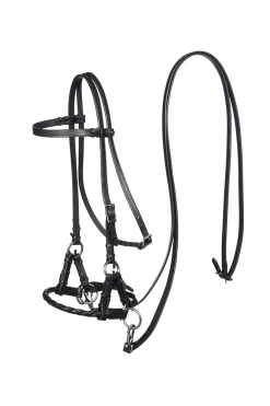 Discount fra F.R.A. Freedom Riding Articles Pariba sidepull (system 3) vevd nesereim med tøyler Black