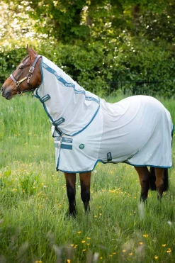 Best horseware AmEco fluedekken Silver/ElectricBlue