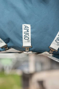 Hot horseware Amigo AmEco 12 Plus utedekken med avtakbar nakkedel, 100g Teal/Grey