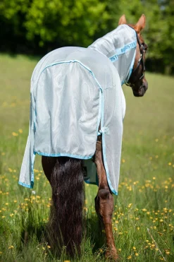 New horseware Amigo AmEco Bug Buster fluedekken med avtakbar nakkedel Silver/Blue