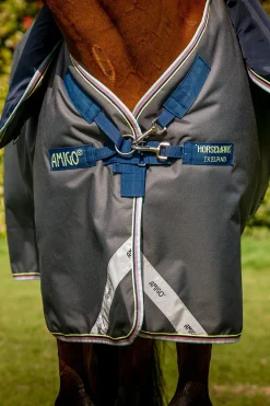 New horseware Amigo Bravo 12 Plus utedekken, 250g Shadow/Navy&Lime