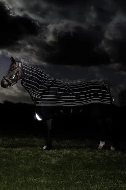 Best horseware Amigo Bravo 12 Reflectech Plus utedekken med avtakbar hals, 250g Black/Reflective/Black