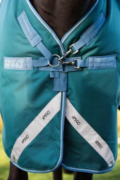 Clearance horseware Amigo Bravo 12 Wug utedekken med høy hals, 0 g StormGreen
