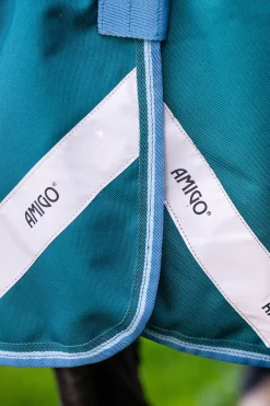Clearance horseware Amigo Bravo 12 Wug utedekken med høy hals, 0 g StormGreen