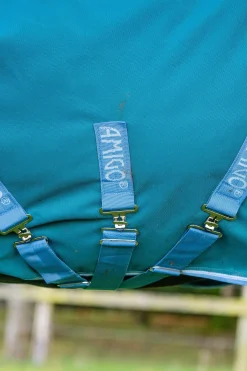 Clearance horseware Amigo Bravo 12 Wug utedekken med høy hals, 0 g StormGreen