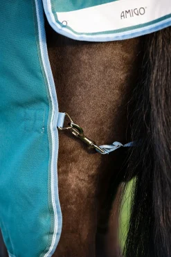 Clearance horseware Amigo Bravo 12 Wug utedekken med høy hals, 0 g StormGreen