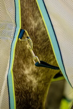 Online horseware Amigo Bug Buster fluedekken med avtakbar halsdel Chalk/Navy&BlueHaze