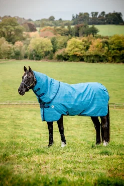 horseware Amigo Hero 900 Revive Plus utedekken med avtakbar hals, 50 gram OceanBlue