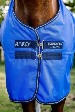 Best horseware Amigo Hero Ripstop utedekken, 0g Blue/Navy/Grey